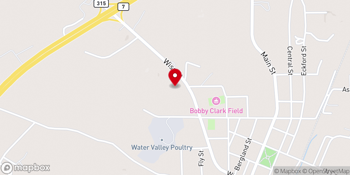 Map showing location of Everdale Baptist Church