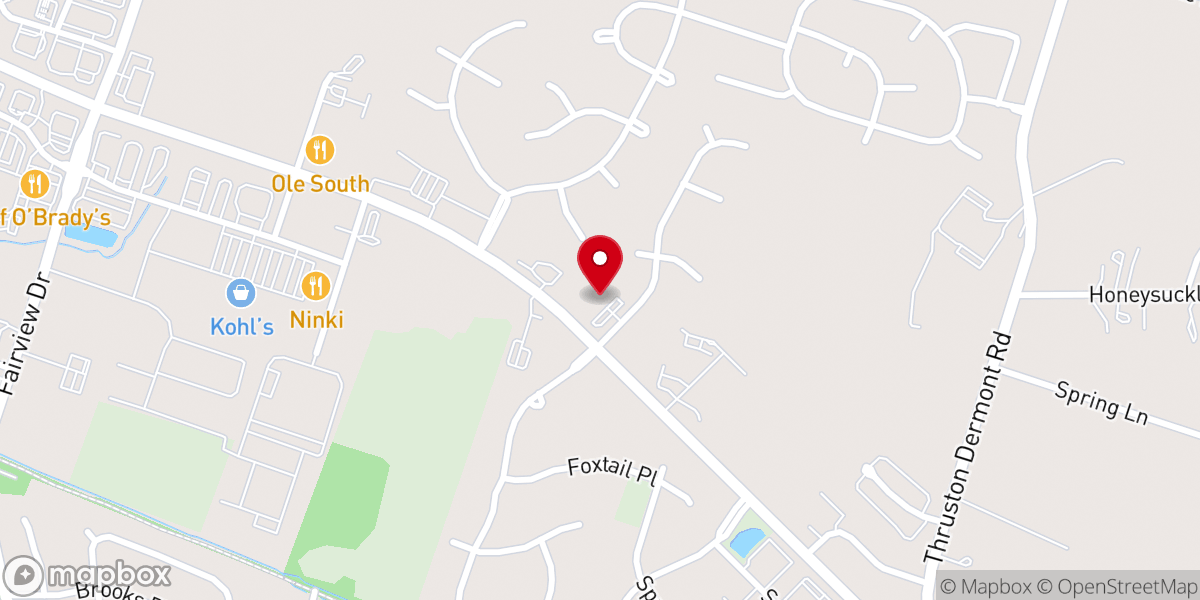 Map showing location of Christ Presbyterian Church