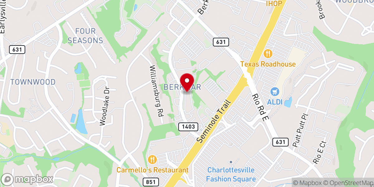 Map showing location of The Church of Pentecost U. S. A., Inc. Charlottesville Assembly