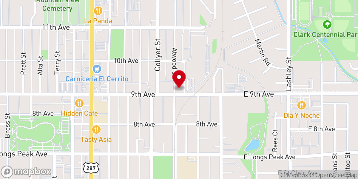 Map showing location of Trinity Baptist Church