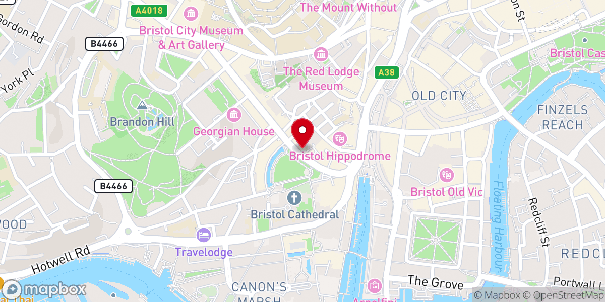 Map showing location of The Lord Mayor's Chapel