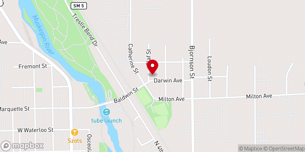 Map showing location of Community of Christ - Big Rapids