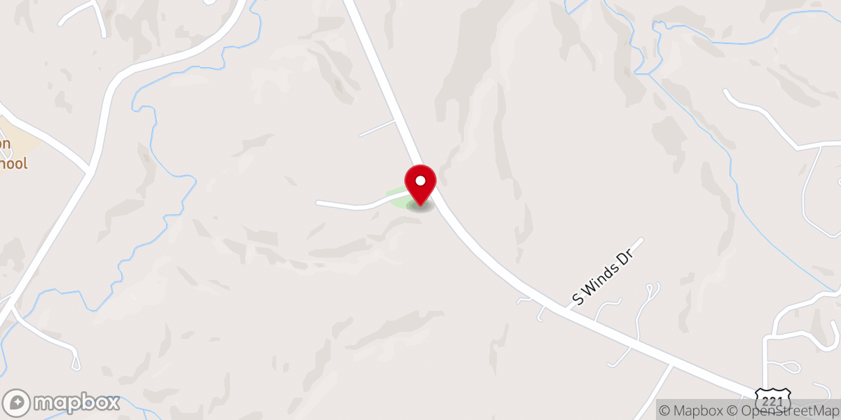 Map showing location of Mountain View Baptist Church