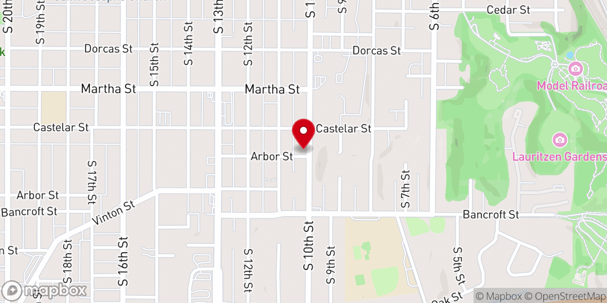 Map showing location of Grace Baptist Church