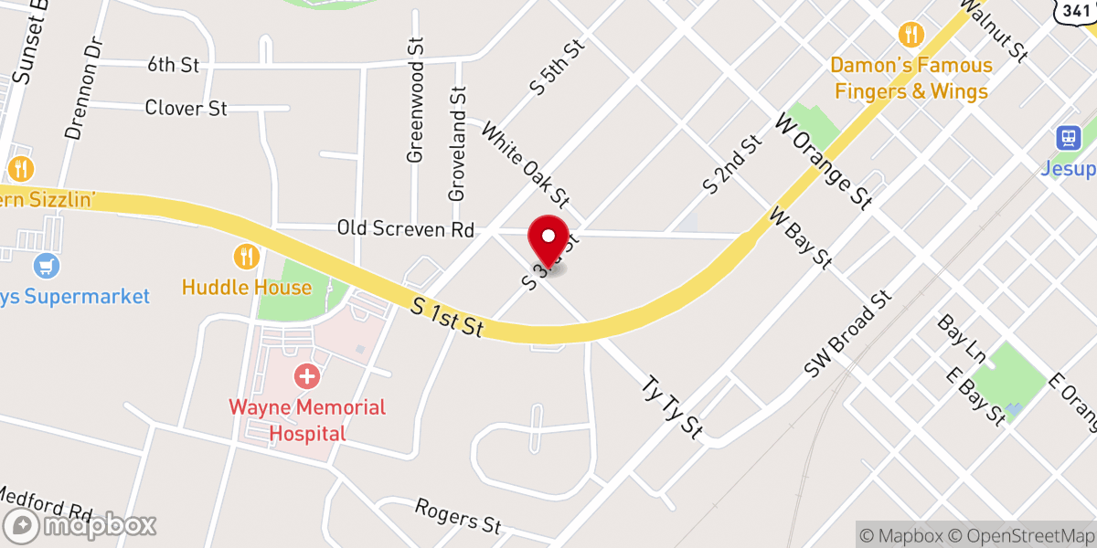 Map showing location of Empowerment City Church