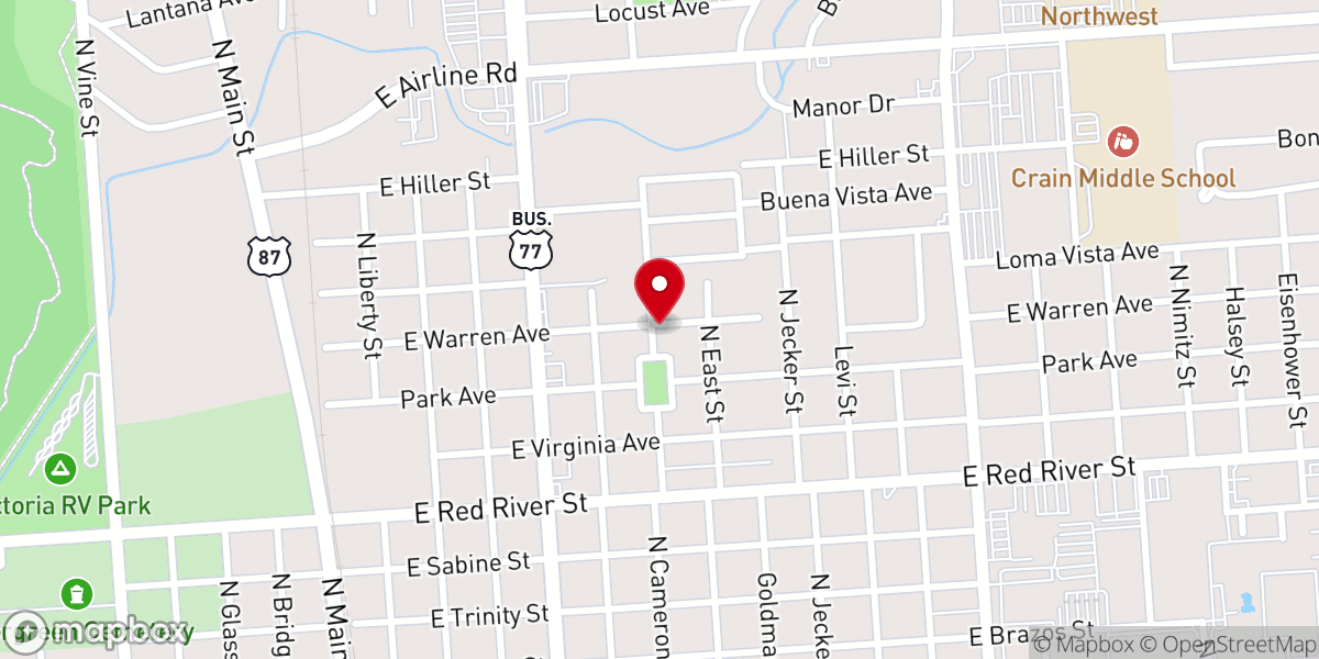 Map showing location of Queen City Church of God in Christ