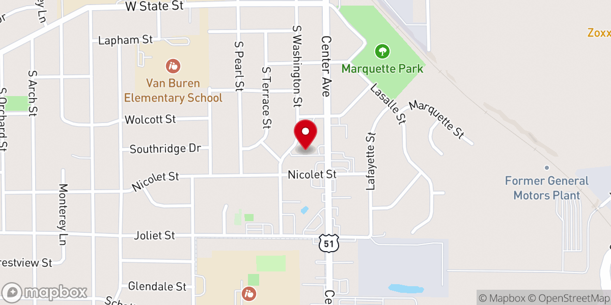 Map showing location of St Peter's Lutheran Church