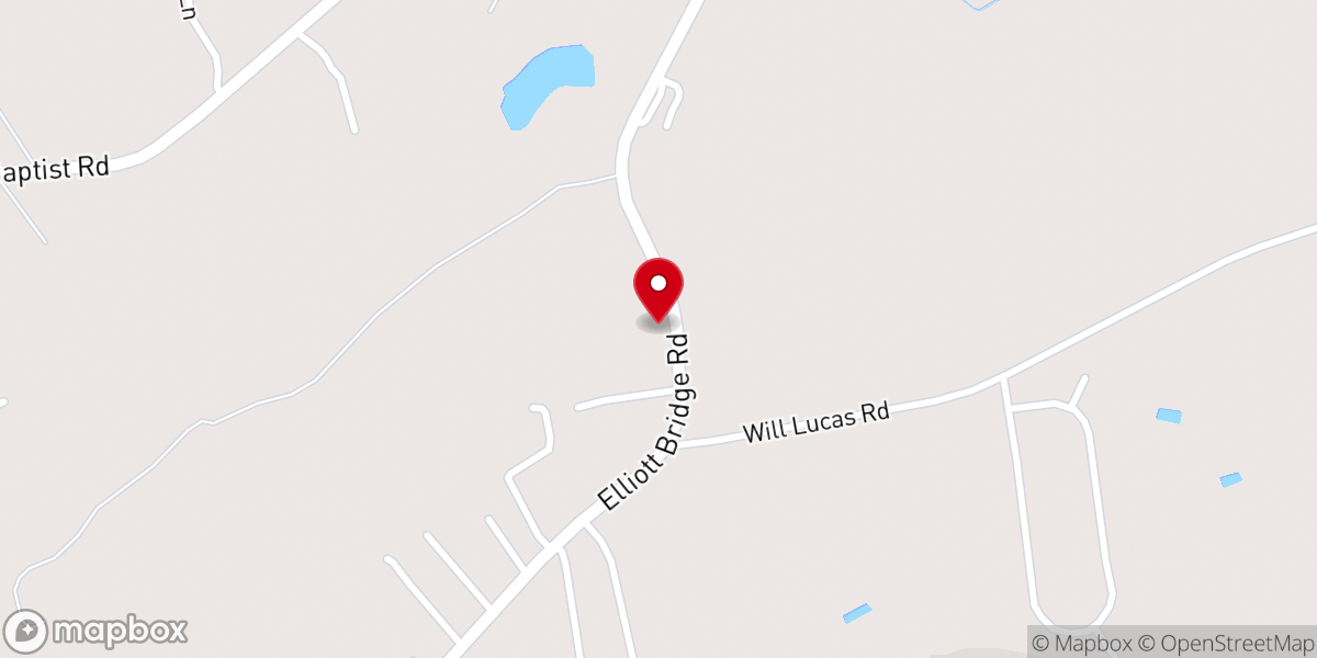 Map showing location of New Life Worship Center