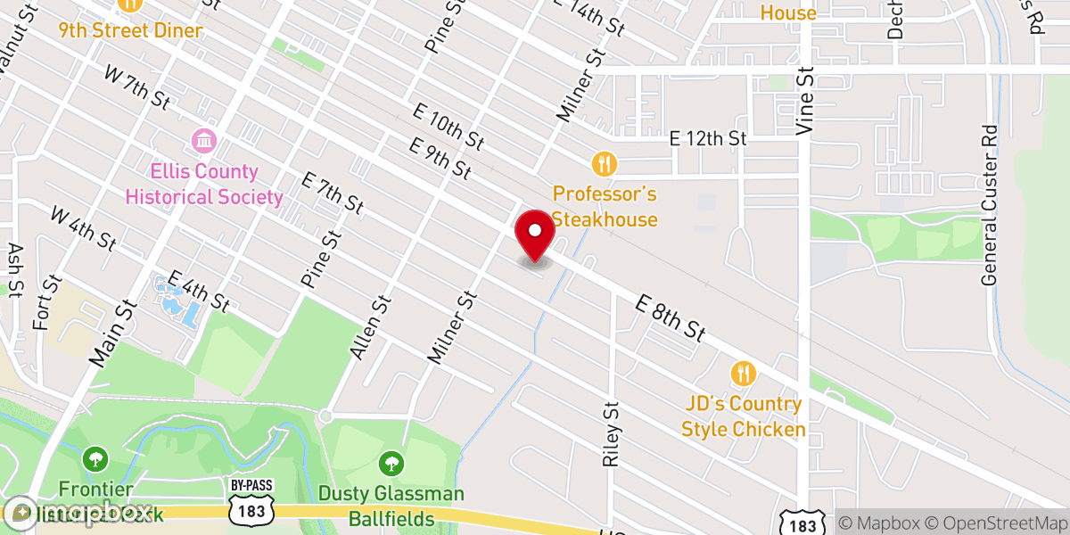 Map showing location of All Things Siding and Windows