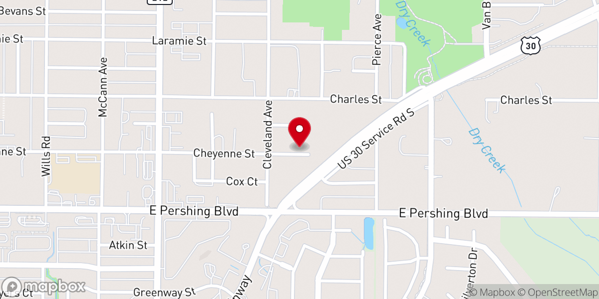 Map showing location of Beacon Hill Cheyenne