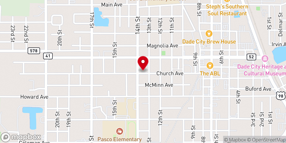 Map showing location of Church Street Christmas LLC