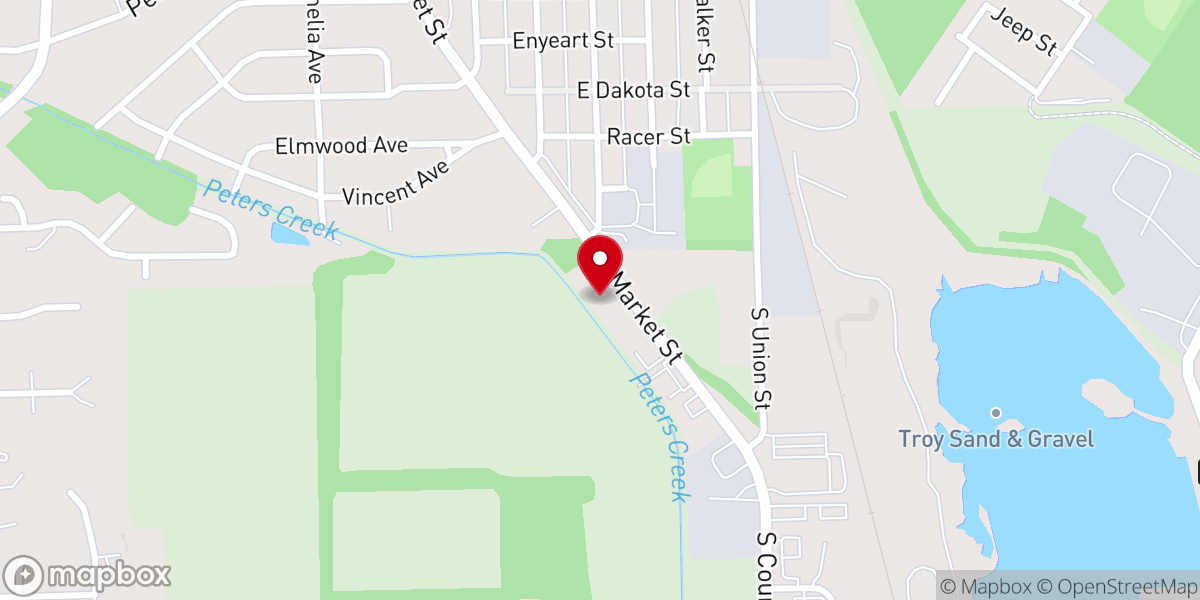 Map showing location of Gospel Community Church