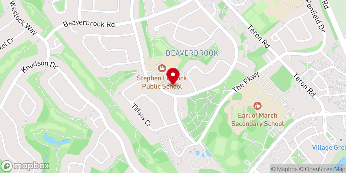 Map showing location of Kanata United Church