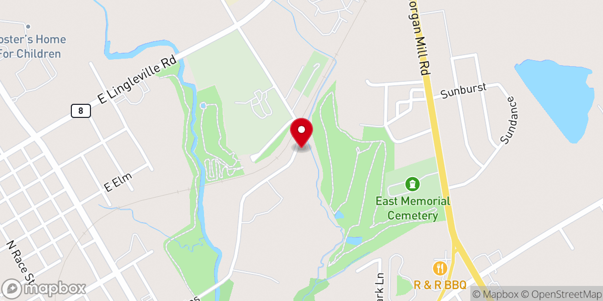 Map showing location of St. John Baptist Church Fellowship Hall