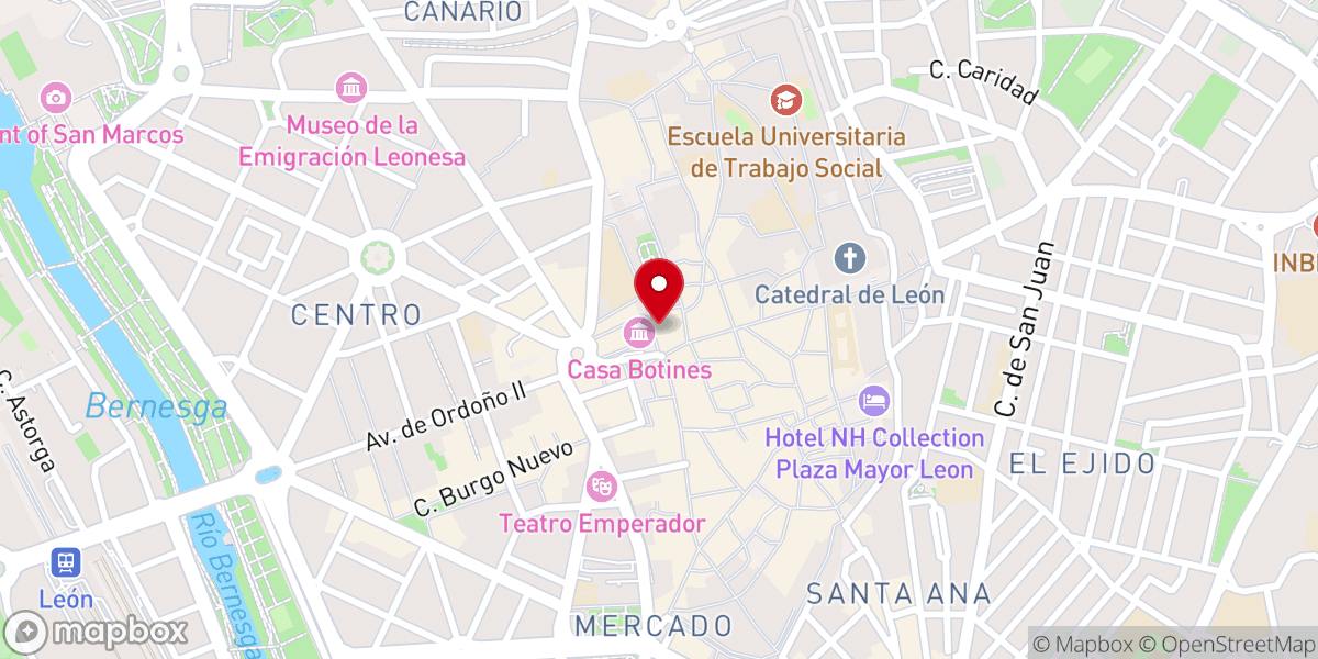 Map showing location of Palacio de los Guzmanes