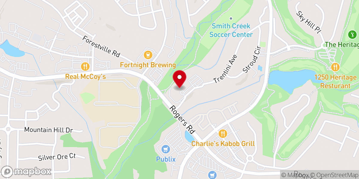 Map showing location of Hope Lutheran Church