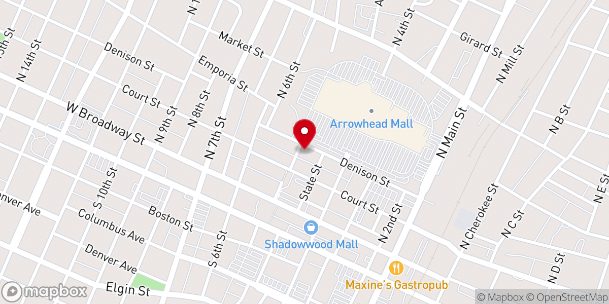Map showing location of First Missionary Baptist Church