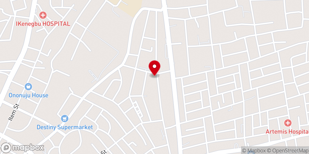 Map showing location of Spring of Life Restoration Ministry Owerri Imo State