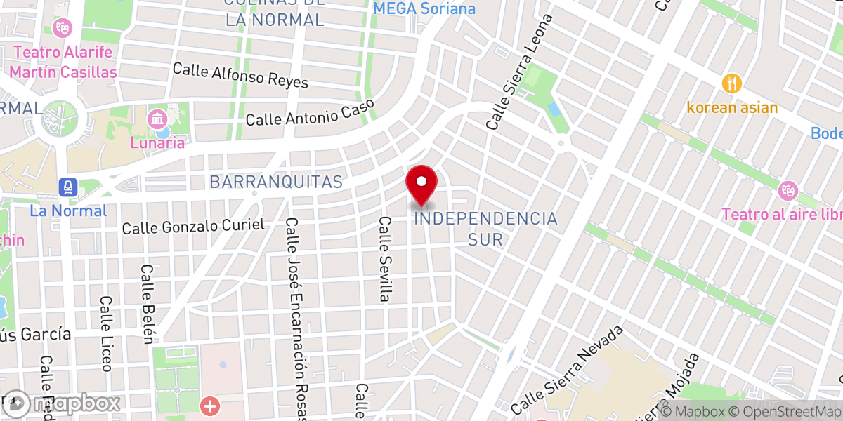 Map showing location of Sacristia Parroquia de Sta Inés