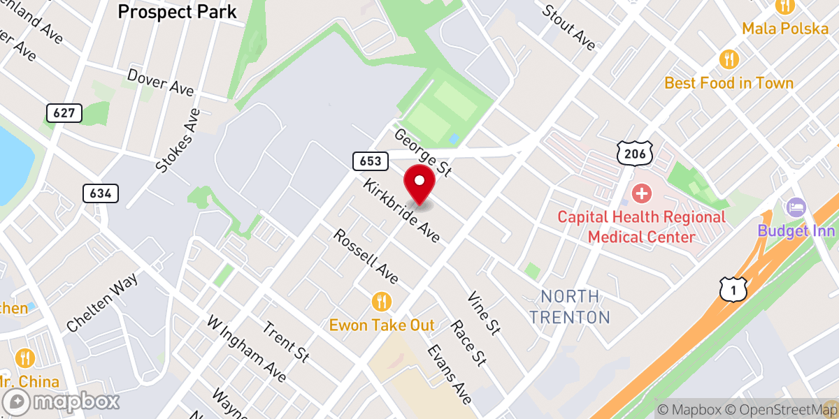 Map showing location of Holy Nazarene Church of God in Christ