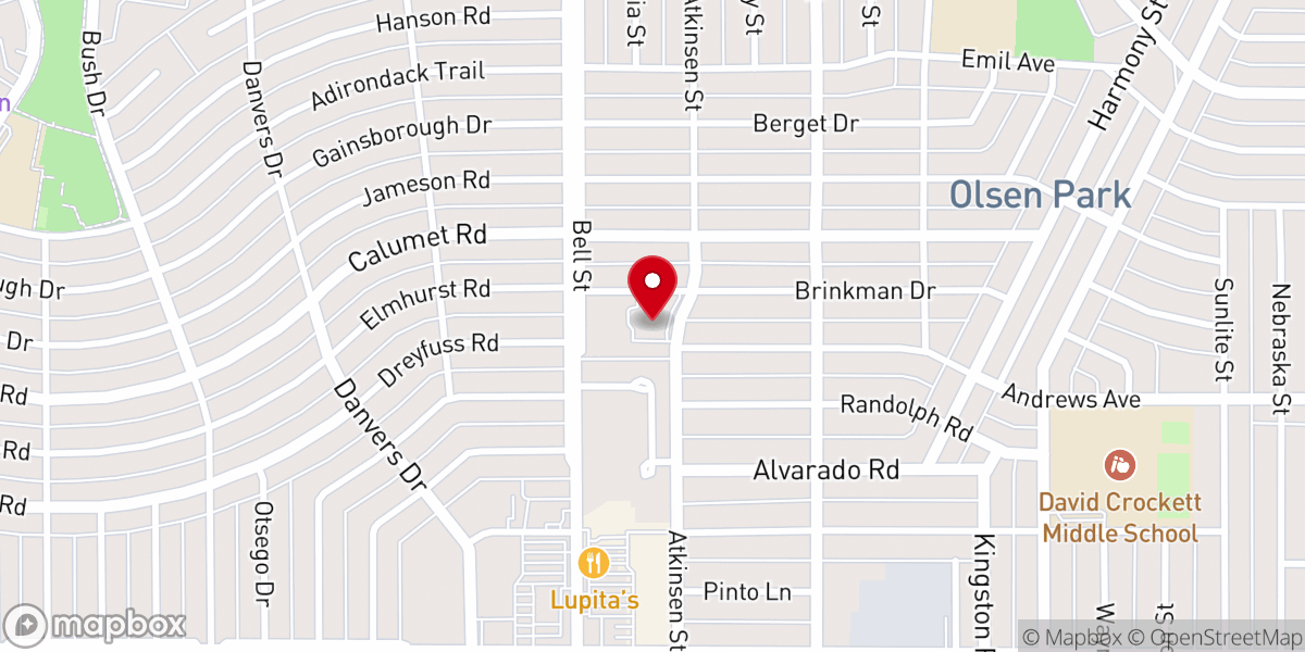 Map showing location of St Luke Presbyterian Church