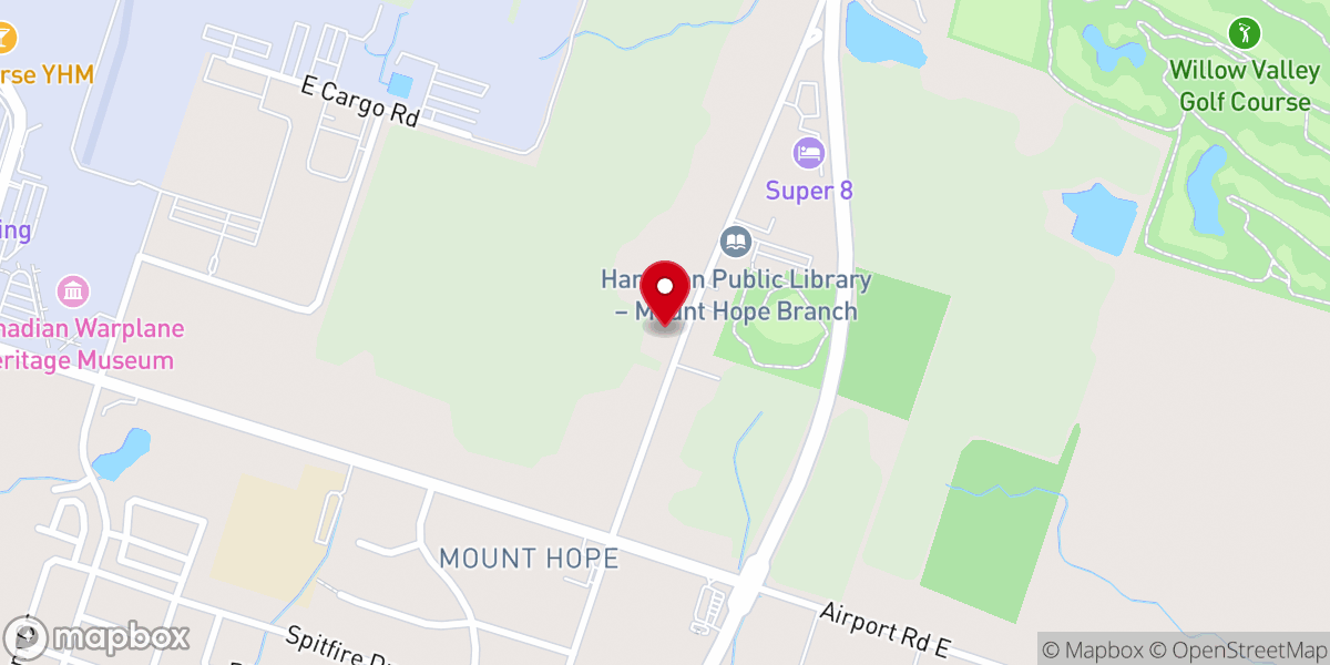 Map showing location of Mount Hope Community Christian Reformed Church
