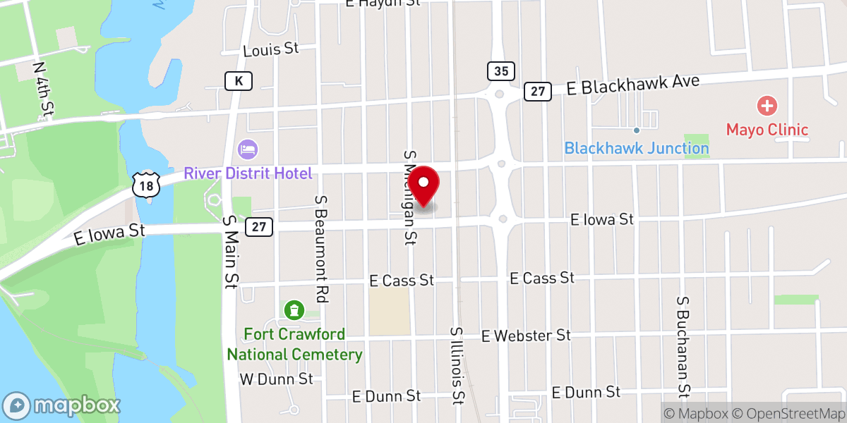 Map showing location of Sims Father ER