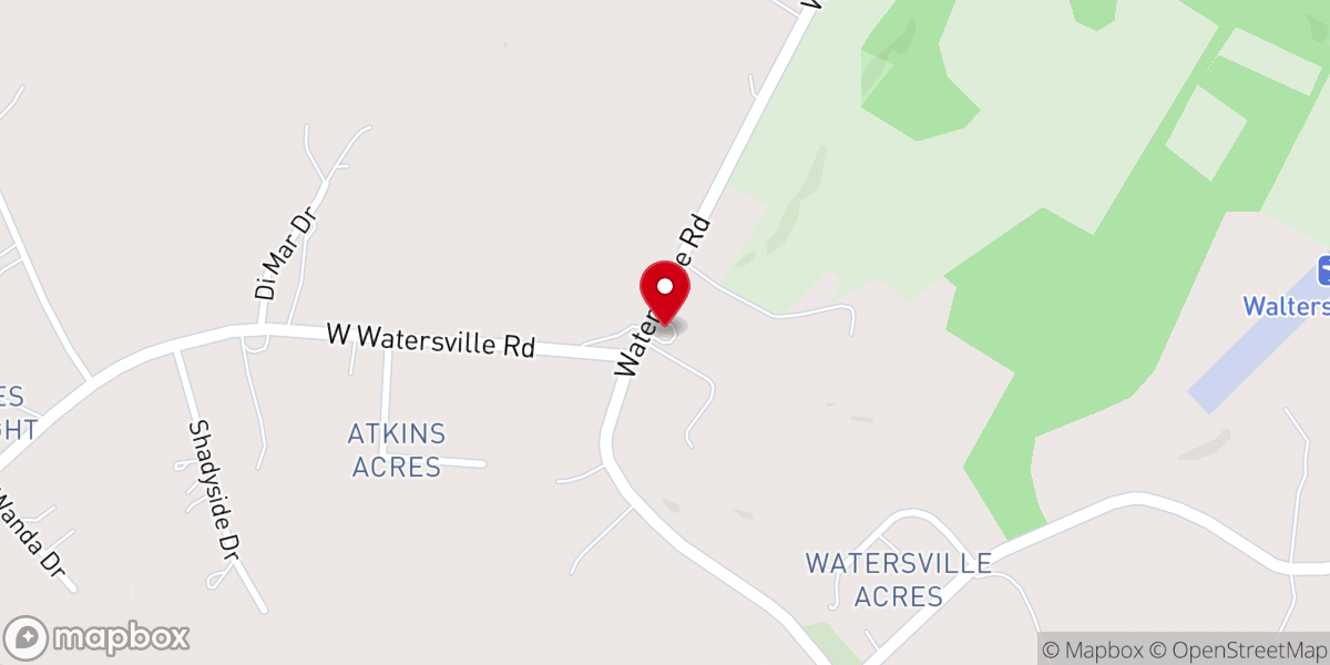Map showing location of Mount Airy Mennonite School