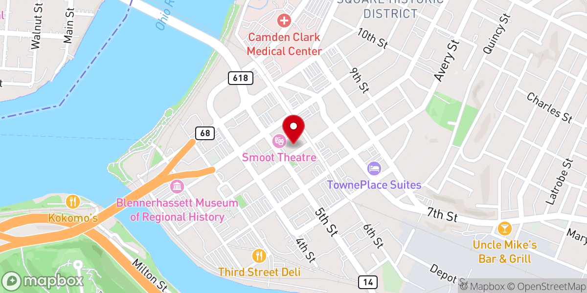 Map showing location of Downtown Bethel Equipping Center