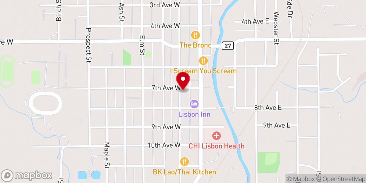 Map showing location of St Aloysius Catholic Church