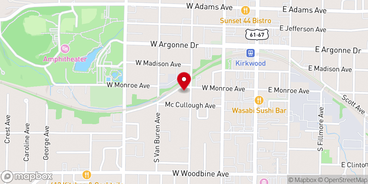 Map showing location of Olive Chapel AME Church