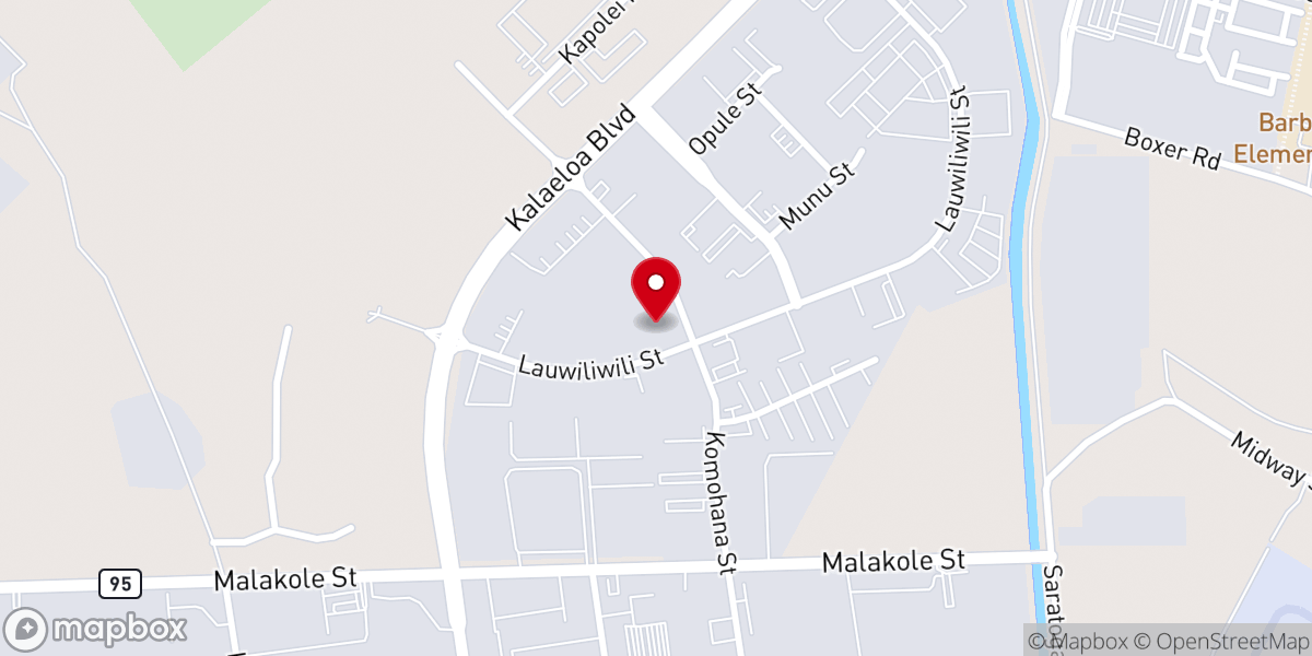 Map showing location of Inspire Church Kapolei
