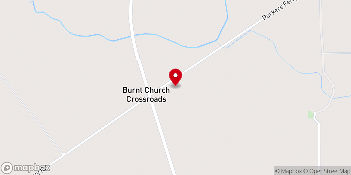 Map showing location of Pon-Pon Chapel of Ease
