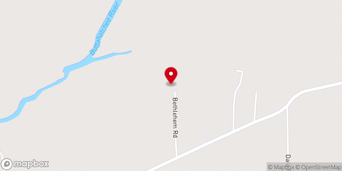 Map showing location of Bethlehem Church