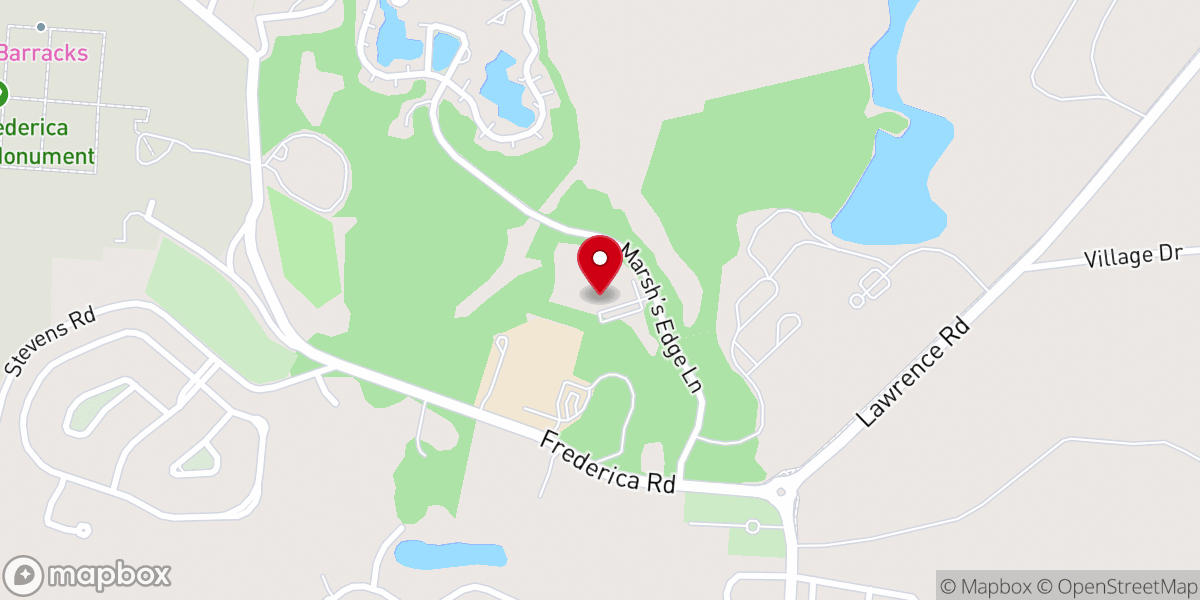 Map showing location of Frederica Baptist Church