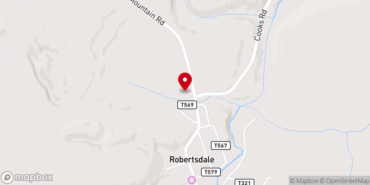 Map showing location of Robertsdale Church of God