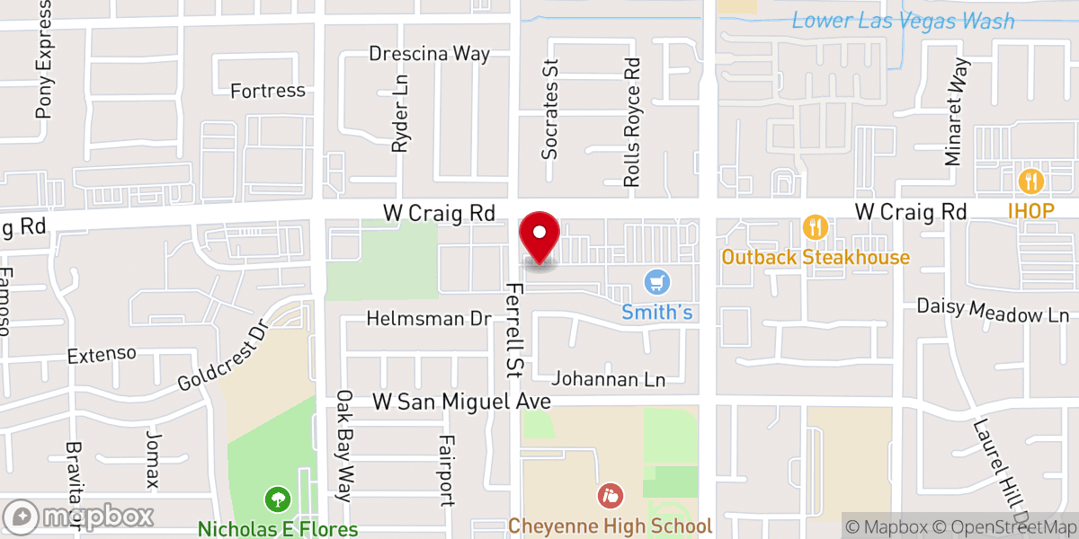 Map showing location of Jesus Is Lord Church North Las Vegas