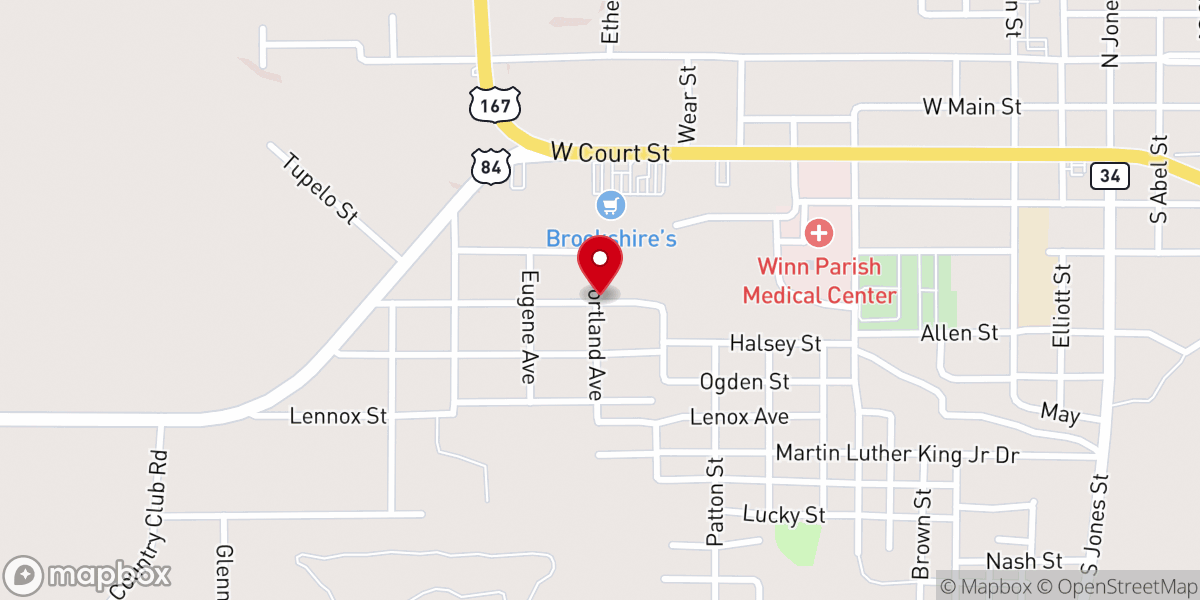 Map showing location of Laurel Heights Baptist Church