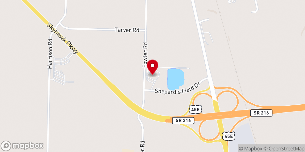 Map showing location of The Shepherd's Field Church