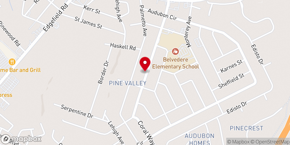 Map showing location of Eagle Rock Ministries