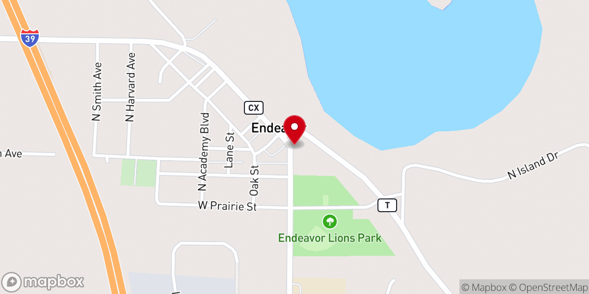 Map showing location of Trinity Endeavor Church of Christ