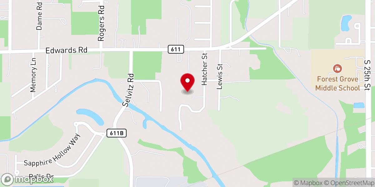 Map showing location of River of Life Fellowship Inc