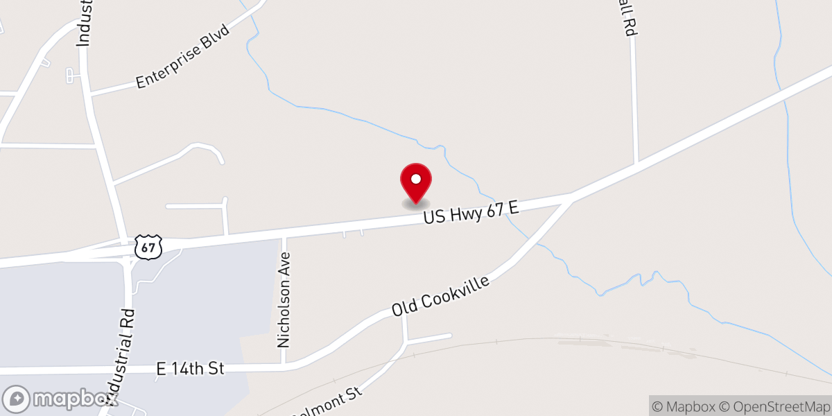 Map showing location of Northeast Texas Bikers Church