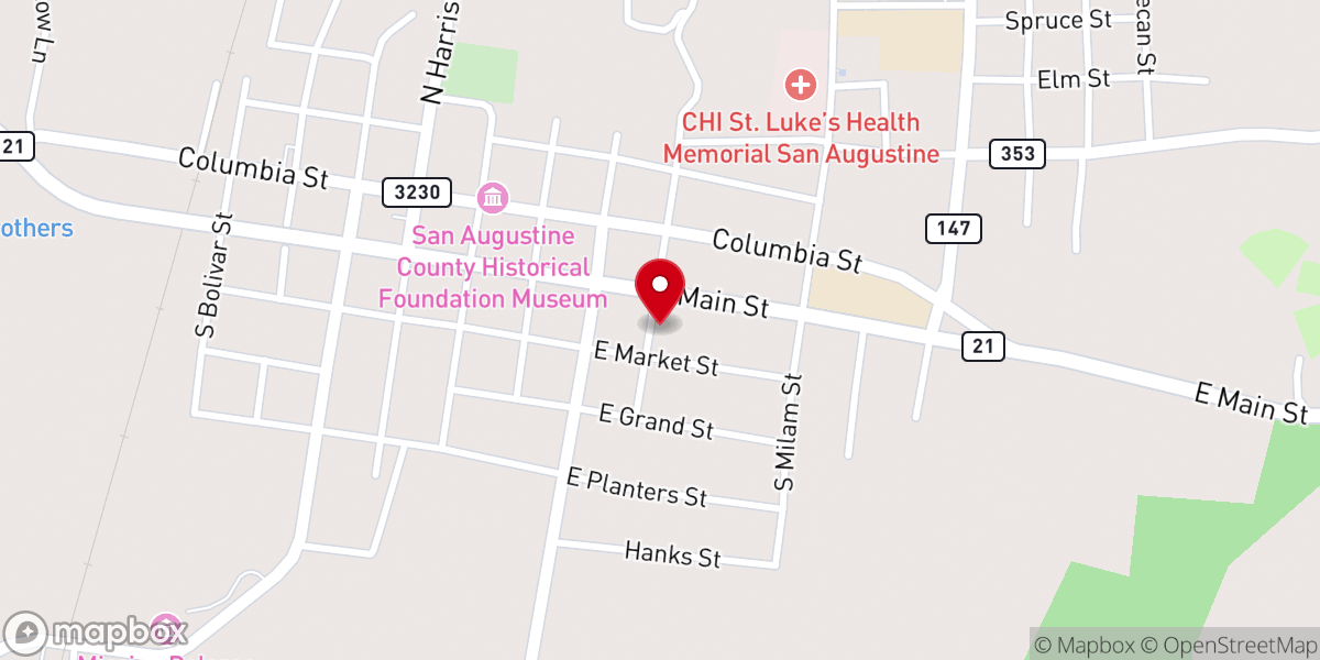 Map showing location of Christ Church Episcopal