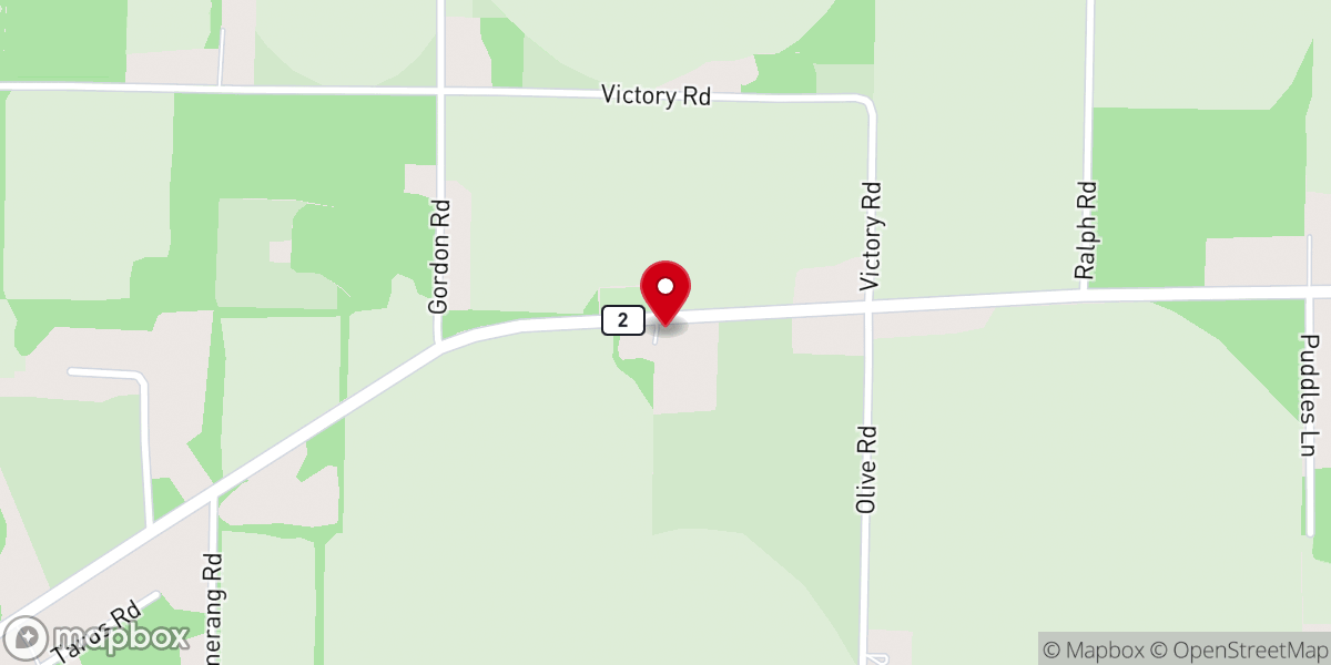 Map showing location of Mt Olive Baptist Church