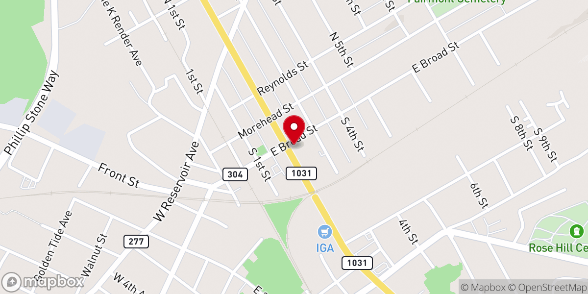 Map showing location of First United Methodist Church