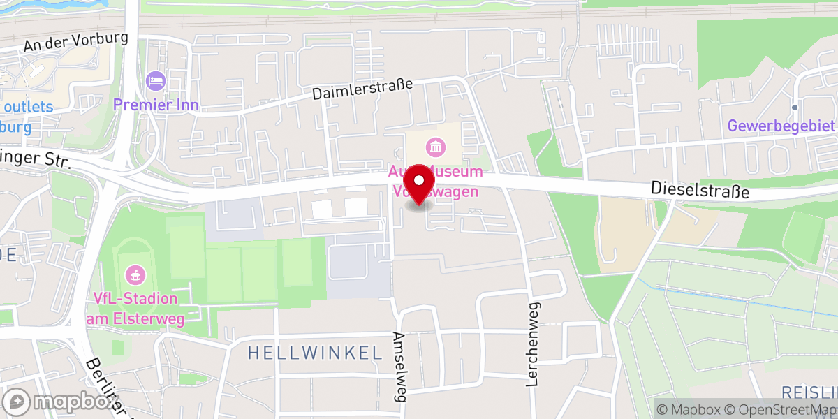 Map showing location of Stadt Wolfsburg Geschäftsbereich Grün