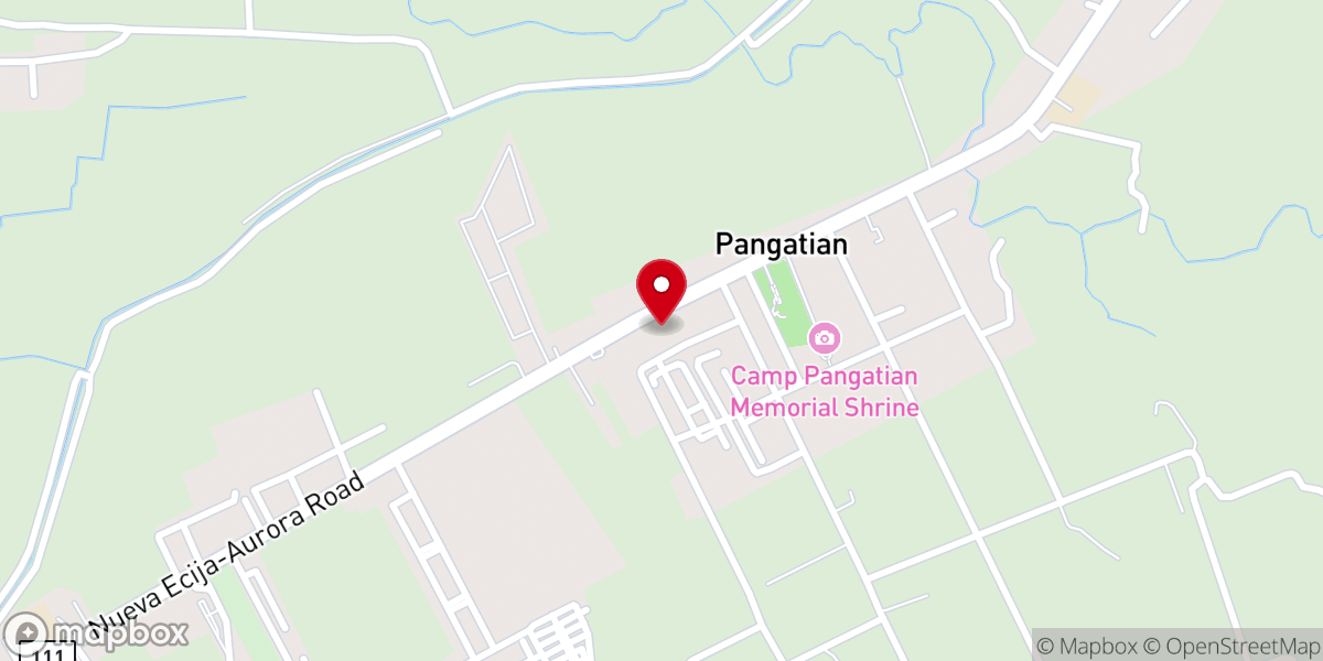 Map showing location of Pangatian Independent Baptist Church