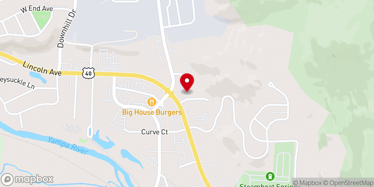 Map showing location of Moe's Original BBQ