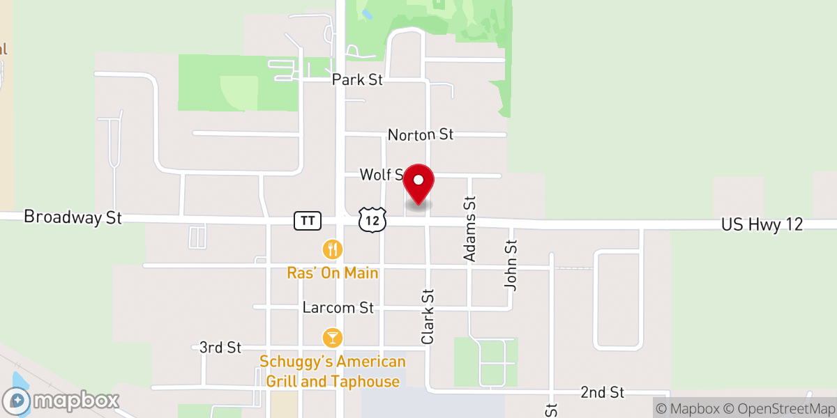 Map showing location of United Methodist Church